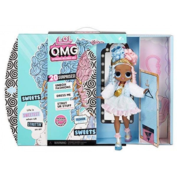 JAJAJA. ¡Sorpresa! OMG Sweets Fashion Doll - Juego de muñecas de vestir con 20 sorpresas para niñas y niños mayores de 4 años, multicolor