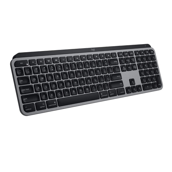 Logitech MX Keys Teclado iluminado inalámbrico avanzado para Mac, teclas LED retroiluminadas, Bluetooth, USB-C, MacBook Pro/Air, iMac, compatible con iPad, construcción metálica, con suscripción gratuita a Adobe Creative Cloud