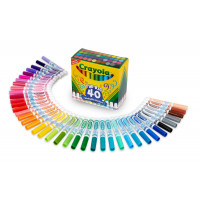 Marcadores lavables Crayola Ultra Clean (40 unidades), marcadores para colorear para niños, suministros de regreso a la escuela, juego de marcadores, marcadores para la escuela