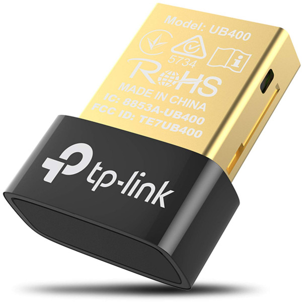 TP-Link Adaptador Bluetooth USB para PC, Receptor Dongle Bluetooth 4.0, Plug & Play, Tamaño Nano, Tecnología EDR y A2DP, Soporta Windows 11/10/8.1/8/7/XP para Escritorio, Portátil, Controladores PS4/Xbox (UB400 )