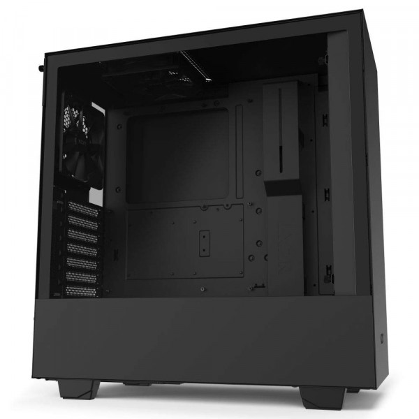 NZXT H510 - CA-H510B-B1 - Caja compacta para juegos de PC ATX Mid-Tower - Puerto USB tipo C de E/S frontal - Panel lateral de vidrio templado - Sistema de gestión de cables - Preparado para refrigeración por agua - Negro, no i-Series