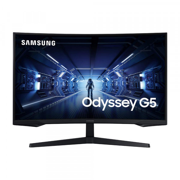 Samsung Monitor Gaming Odyssey G5 de 32, WQHD (2560x1440), 144Hz, Curvo, 1ms, HDMI, Display Port, AMD FreeSync Premium, HDR10, LC32G55TQWNXZA, Negro