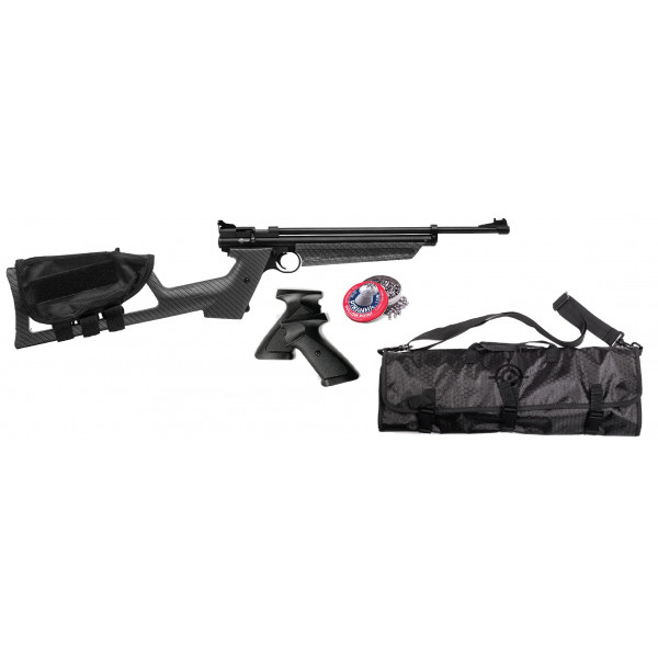 Crosman Drifter Kit 2289CFKT Pistola/rifle de aire comprimido de un solo disparo con bomba variable calibre .22