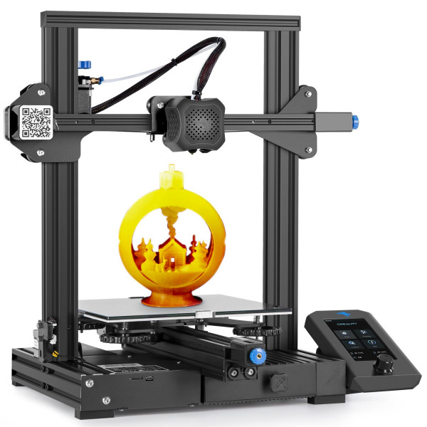 Impresora 3D oficial Creality Ender 3 V2 mejorada con placa base silenciosa Fuente de alimentación de marca Plataforma de vidrio de carborundo Función de reanudación de impresión, impresoras 3D FDM DIY Tamaño de impresión 8.66x8.66x9.84 pulgadas