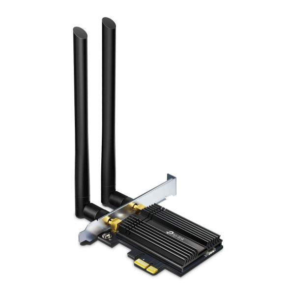 TP-Link WiFi 6 AX3000 Tarjeta WiFi PCIe para PC con Disipador de Calor (Archer TX50E), Bluetooth 5.0, Adaptador Inalámbrico de Doble Banda 802.11AX con MU-MIMO, Latencia Ultra Baja, Compatible Solo con Windows 11, 10 (64bit)