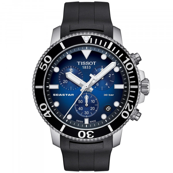 Tissot Seastar 660/1000 Reloj casual de acero inoxidable para hombre negro T1204171704100