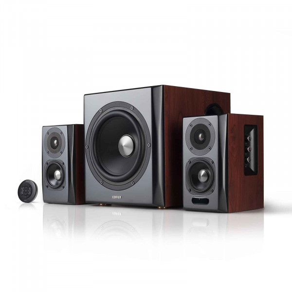 Edifier S350DB Altavoz de estantería y subwoofer 2.1 Sistema de altavoces Bluetooth v4.1 aptX Sonido inalámbrico para dormitorios, salones y estudios