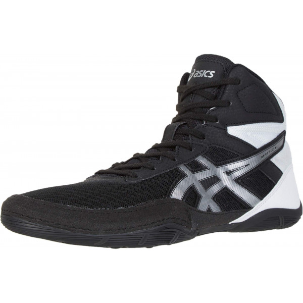 ASICS Matflex 6, zapatos de lucha libre para hombre, 8, negro/plateado