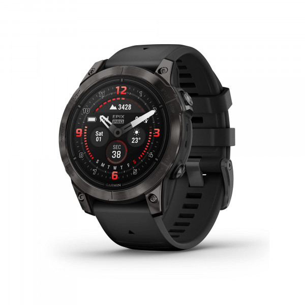 Garmin epix Pro (Gen 2) Sapphire Edition, 47 mm, reloj inteligente de alto rendimiento, tecnología de entrenamiento avanzada, linterna incorporada, negro