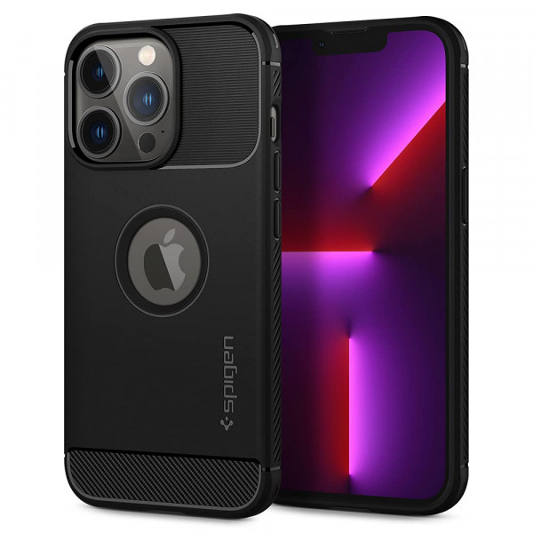 Funda Spigen Rugged Armor diseñada para iPhone 13 Pro (2021) - Negro mate