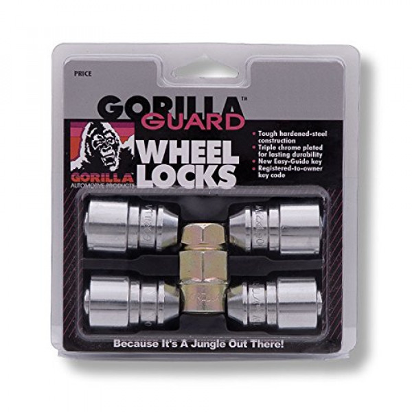 Gorilla Automotive 61621 Acorn Gorilla Guard Locks (tamaño de rosca de 12 mm x 1,25), paquete de 4