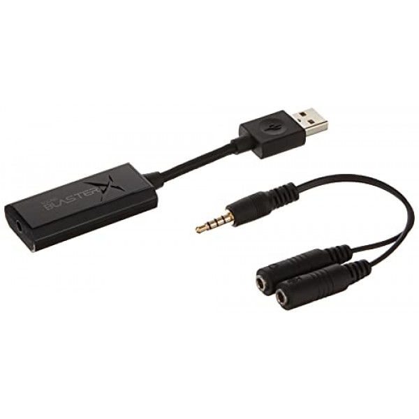 Creative Sound BlasterX G1 7.1 Tarjeta de sonido y DAC USB portátil para juegos HD (70SB171000000)