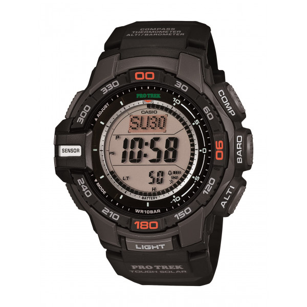 Casio Pro Trek PRG-270-1 Reloj deportivo digital multifunción con triple sensor solar resistente para hombre