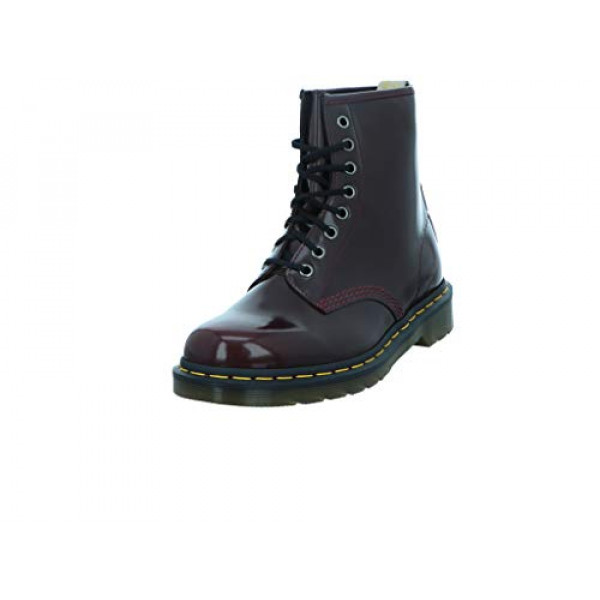 Botas con cordones Dr. Martens Vegan 1460, rojo cereza, 12 mujeres/11 hombres