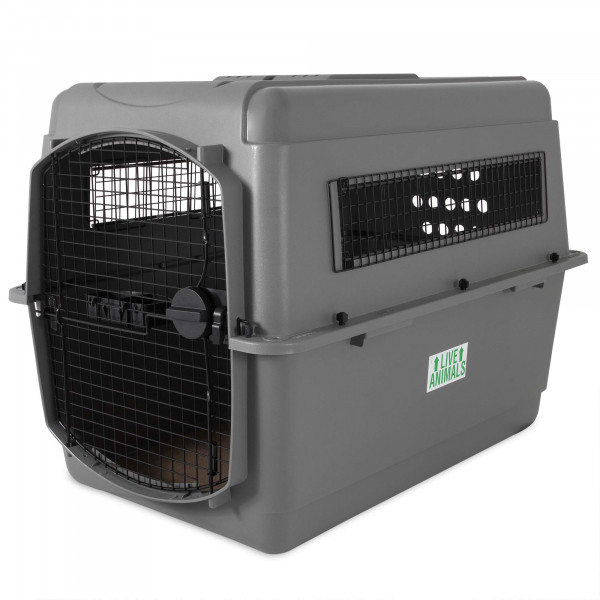 Petmate Sky Kennel, 40 pulgadas, jaula para perros compatible con IATA para mascotas de 70 a 90 libras, fabricado en EE. UU.