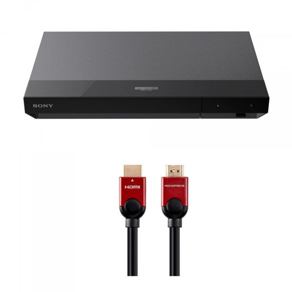 Sony UBP-X700 4K Ultra HD Reproductor de Blu-ray con Dolby Vision Bundle con cable HDMI de alta velocidad de 6 pies (2 artículos)