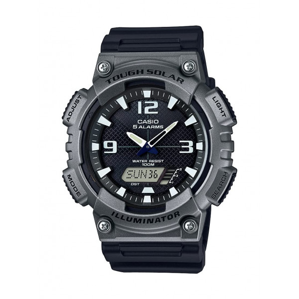 Casio AQ-S810W-1A4VCF Reloj de cuarzo negro con pantalla analógica solar resistente para hombre