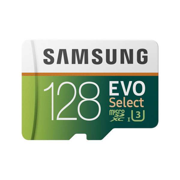 SAMSUNG (MB-ME128GA/AM) 128GB 100MB/s (U3) Tarjeta de memoria MicroSDXC EVO Select con adaptador de tamaño completo