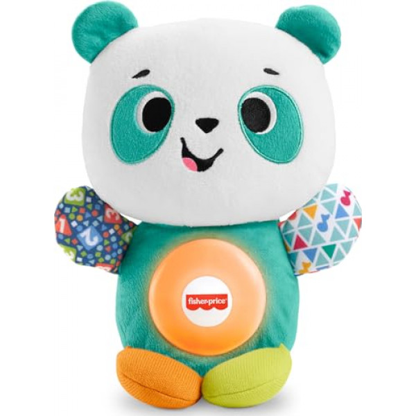 Fisher-Price Juguete de aprendizaje para bebés Linkimals Play Together Panda Plush para edades de 9 meses o más, compatible solo con artículos Linkimals