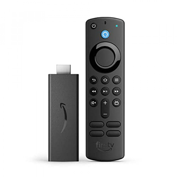 Amazon Fire TV Stick, HD, calidad de imagen nítida, transmisión rápida, TV gratuita y en vivo, control remoto por voz de Alexa con controles de TV