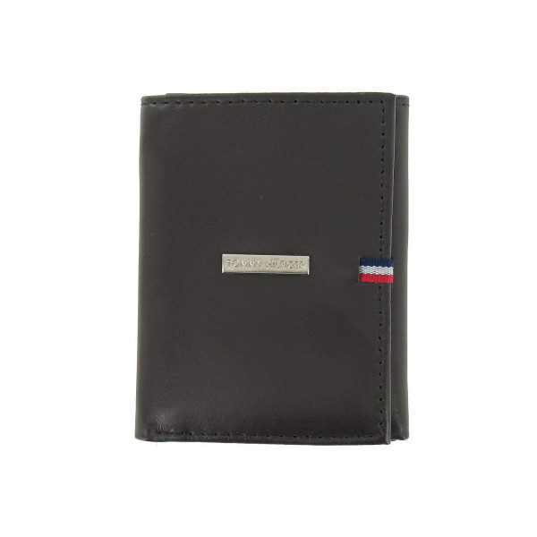 Tommy Hilfiger Cartera triple para hombre Cartera triple (marrón)