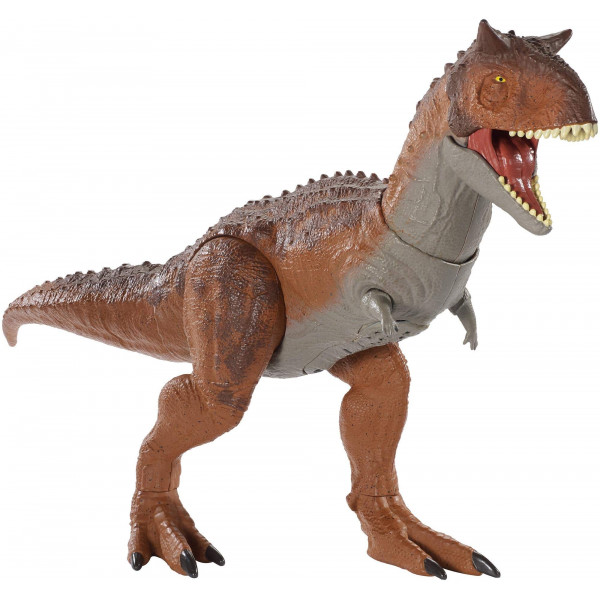 Jurassic World Toys Control 'N Conquer Carnotaurus Figura de dinosaurio grande con movimiento lateral y de cabeza activado por la cola, sonidos, articulaciones móviles, detalles auténticos de la película; A partir de 4 años