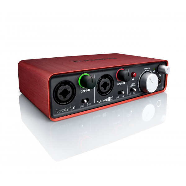 Interfaz de audio de grabación USB Focusrite Scarlett 2i2 (1.ª generación)