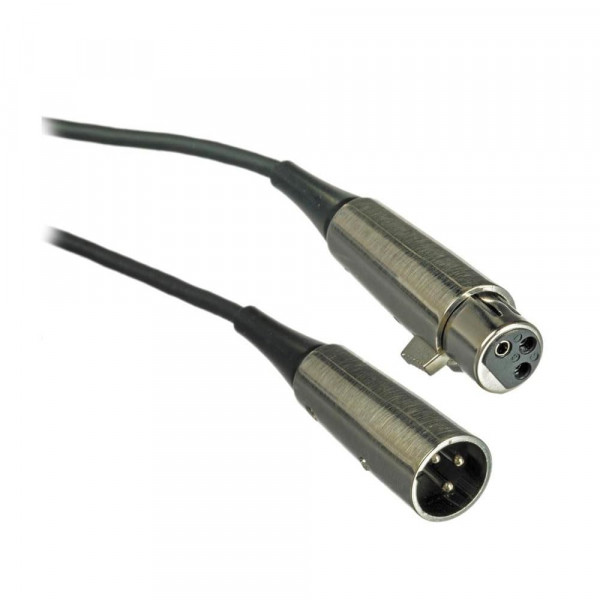 Shure C25E Cable triple flexible de 25', conector XLR negro en el extremo del micrófono