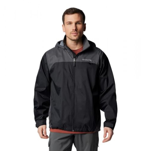 Columbia Glennaker Lake - Chaqueta impermeable para hombre, color negro/grill, talla XL