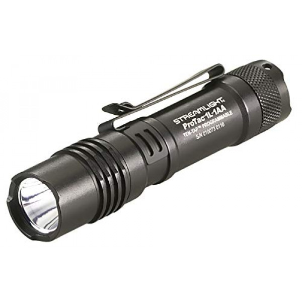 Streamlight 88061 ProTac 1L-1AA Luz táctica profesional de combustible dual de 350 lúmenes, color negro