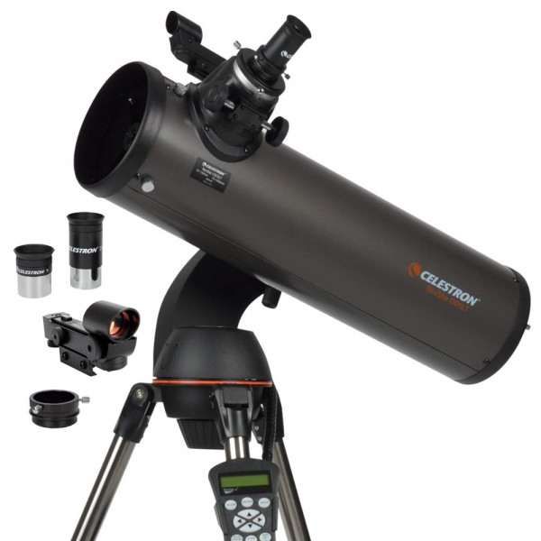 Celestron - Telescopio computarizado NexStar 130SLT - Compacto y portátil - Diseño óptico reflector newtoniano - Tecnología SkyAlign - Control manual computarizado - Apertura de 130 mm