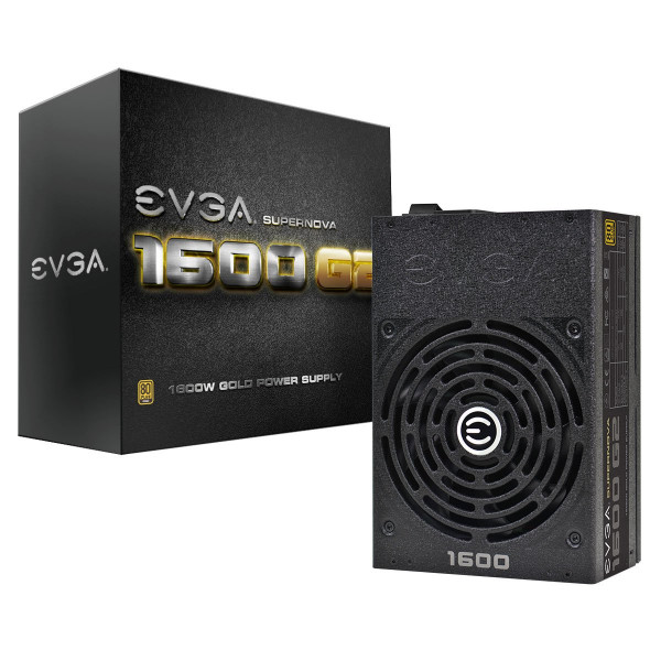 EVGA SuperNOVA 1600 G2 80+ GOLD, 1600W Totalmente modular NVIDIA SLI y Crossfire Ready Fuente de alimentación con 10 años de garantía 120-G2-1600-X1