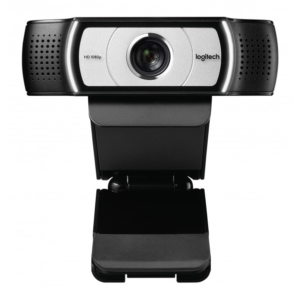 Cámara web de vídeo Logitech C930e 1080P HD - Vista extendida de 90 grados, certificación Microsoft Lync 2013 y Skype - Negro