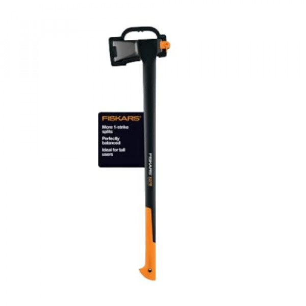 Fiskars X27 Super Splitting Axe - Partidor de madera para troncos de tamaño mediano a grande con mango amortiguador de 36 - Césped y jardín - Negro