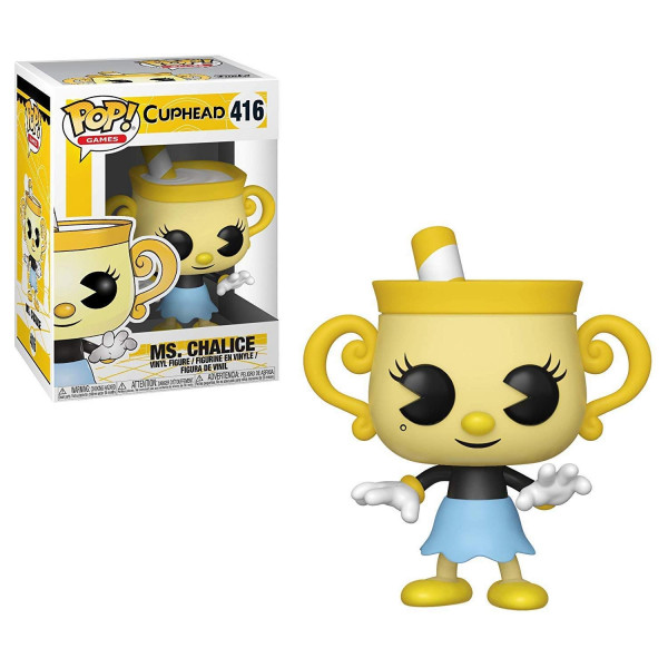 Funko Pop Games: Cuphead - Figura coleccionable de la Sra. Cáliz, multicolor