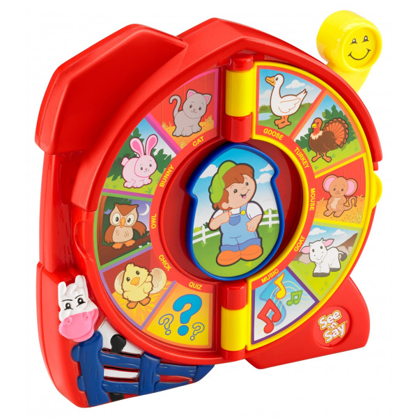 Fisher-Price Little People Juguete para niños pequeños See 'n Say The Farmer Says, juego de aprendizaje con música y sonidos para niños a partir de 18 meses (exclusivo de Amazon)