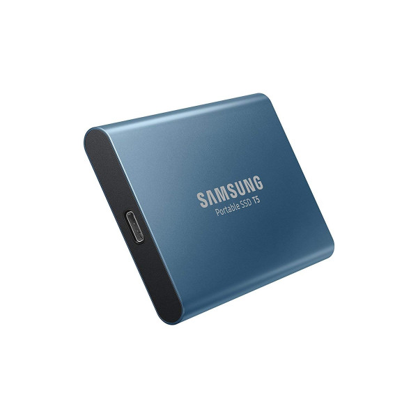 SAMSUNG T5 SSD portátil 500GB - Hasta 540MB/s - Unidad de estado sólido externa USB 3.1, Azul (MU-PA500B/AM)