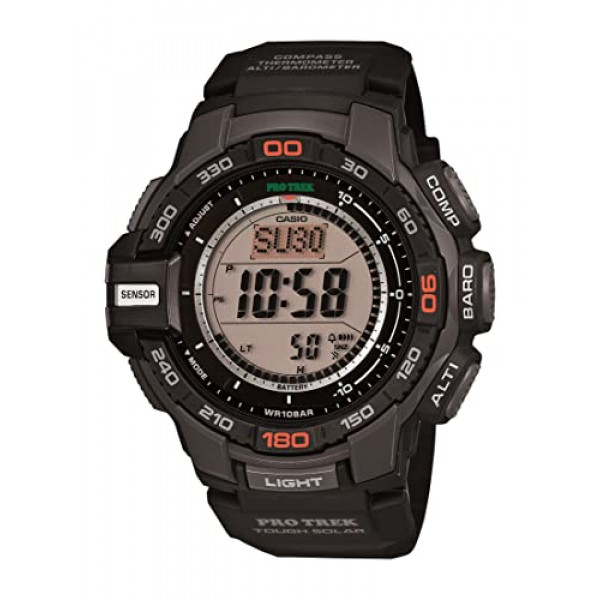 Casio Pro Trek PRG-270-1 Reloj deportivo digital multifunción con triple sensor solar resistente para hombre