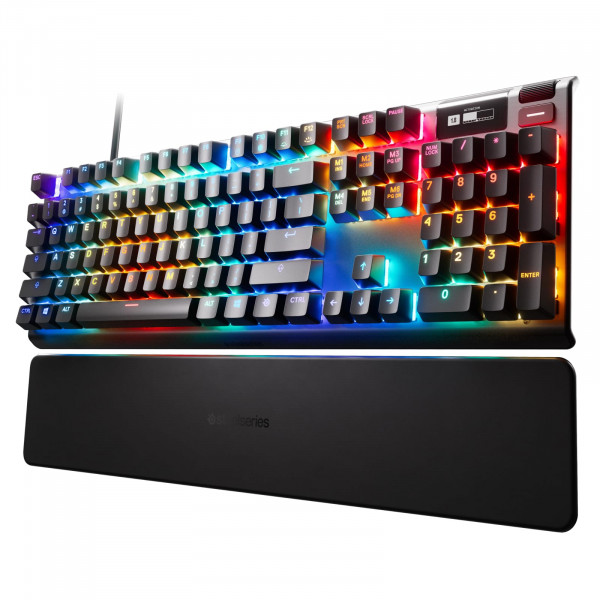 Teclado para juegos hipermagnético SteelSeries Apex Pro — Actuación ajustable — Pantalla OLED — RGB – Paso USB