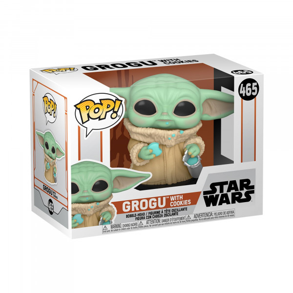 ¡Funko POP! Star Wars: The Mandalorian - Grogu (El Niño, Baby Yoda) con Galleta - Figura Coleccionable en Vinilo - Idea de Regalo - Mercancía Oficial - para Niños y Adultos - Fanáticos de la TV