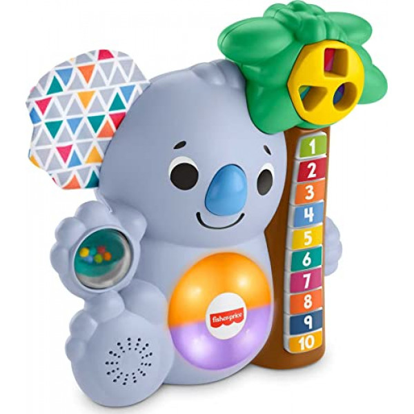 Juguete educativo para bebés de Fisher-Price Linkimals Counting Koala con luces interactivas y música para bebés a partir de 9 meses. Compatible solo con artículos Linkimals