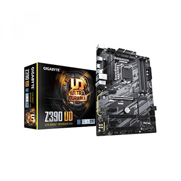 GIGABYTE Z390 UD (LGA 1151 (Serie 300) Intel Z390 SATA 6Gb/s ATX Placa base Intel para minería de criptomonedas con decodificación superior a 4G, 6 x ranuras PCIe)