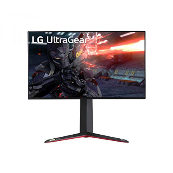 LG 27GN950-B UltraGear Monitor para juegos Pantalla Nano IPS UHD de 27 (3840 x 2160), tiempo de respuesta de 1 ms, frecuencia de actualización de 144 Hz, compatibilidad con G-SYNC, AMD FreeSync Premium Pro, soporte ajustable de inclinación/altura/pivote