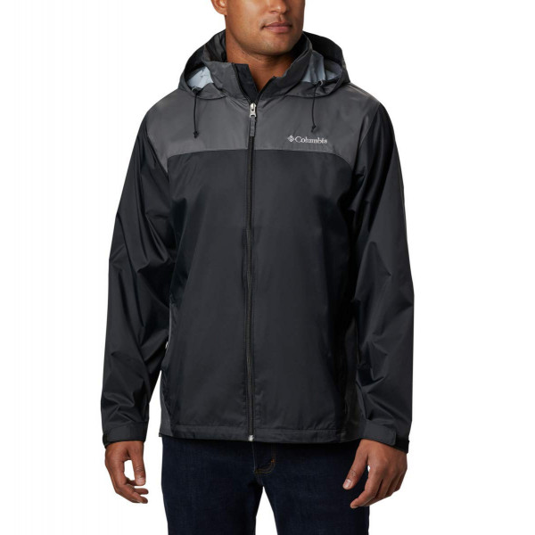 Columbia Glennaker Lake - Chaqueta impermeable para hombre, color negro/grill, talla XL