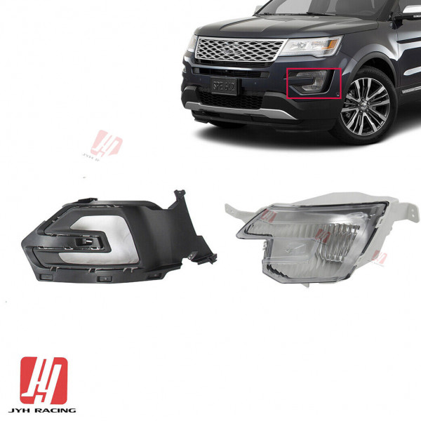 Se adapta a la luz de conducción antiniebla delantera Ford Explorer 2016-2017 con bisel halógeno del lado del conductor.