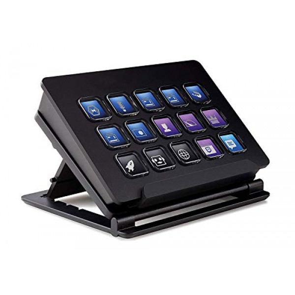 Elgato Stream Deck Classic: controlador de producción en vivo con 15 teclas LCD personalizables y soporte ajustable, activa acciones en OBS Studio, Streamlabs, Twitch, YouTube y más, funciona con PC/Mac