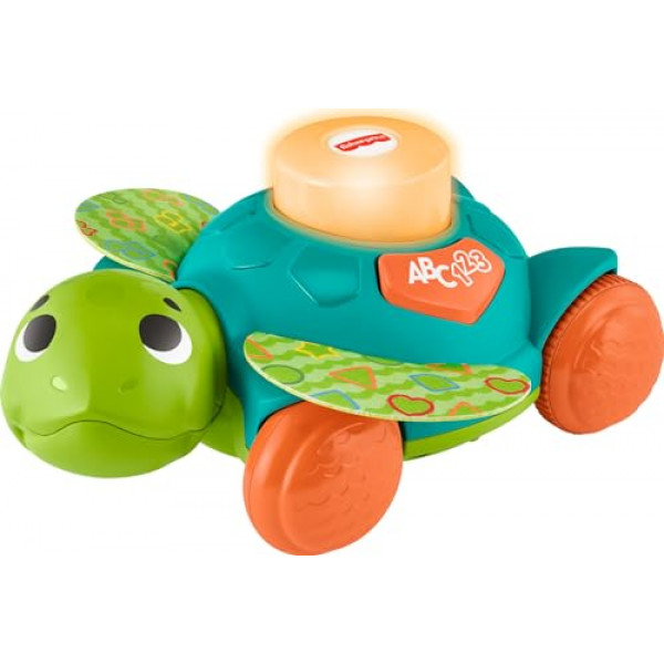 Fisher-Price Juguete para bebés Linkimals Tortuga marina para sentarse y gatear a partir de 9 meses, compatible solo con artículos Linkimals