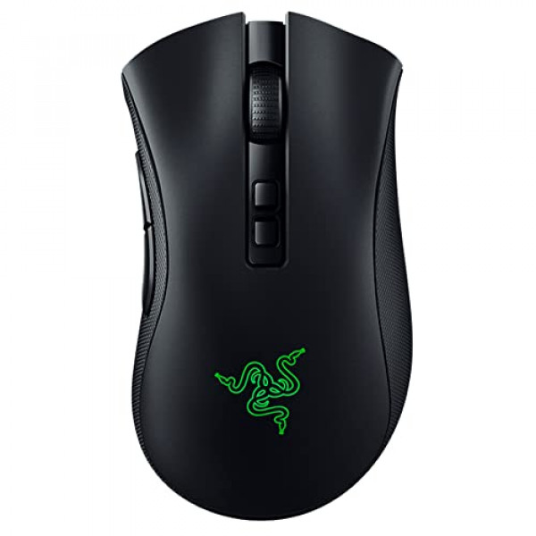 Razer DeathAdder v2 Pro Ratón inalámbrico para juegos: sensor óptico de 20 K DPI, interruptor óptico 3 veces más rápido, Chroma RGB, batería de 70 horas, 8 botones programables - Negro clásico