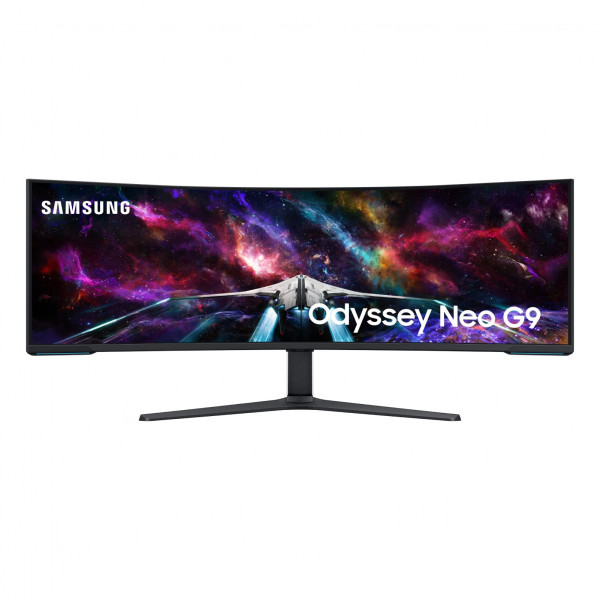 SAMSUNG Monitor curvo para juegos SAMSUNG Odyssey Neo G9 Series Dual 4K UHD 1000R, 240 Hz, 1 ms con DisplayPort 2.1, Quantum Mini-LED, DisplayHDR 1000, AMD FreeSync Premium Pro, LS57CG952NNXZA, 2023