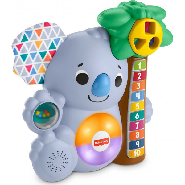 Juguete educativo para bebés de Fisher-Price Linkimals Counting Koala con luces interactivas y música para bebés a partir de 9 meses. Compatible solo con artículos Linkimals